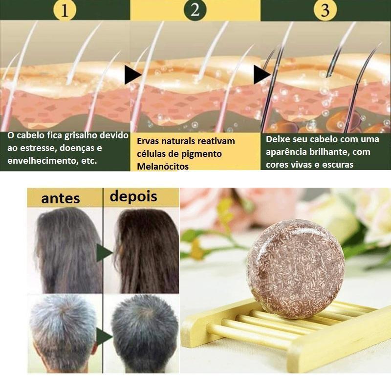 BARRA DE SHAMPOO PARA ESCURECIMENTO E ALISAMENTO NATURAL