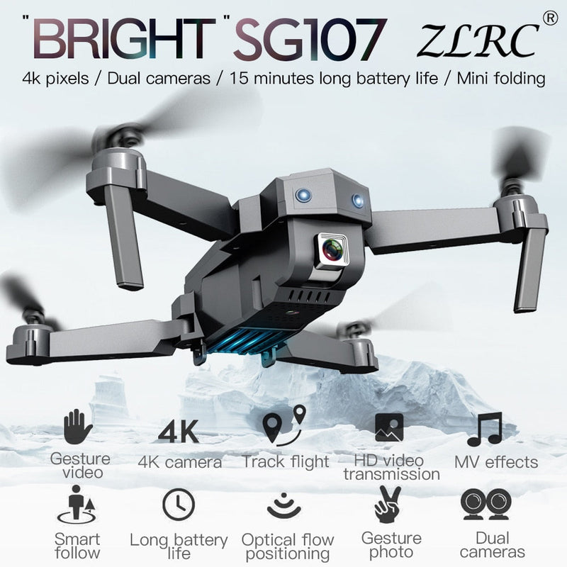 Drone SG107 Pro 4k WiFi FPV Camera Profissional Zoom 50x