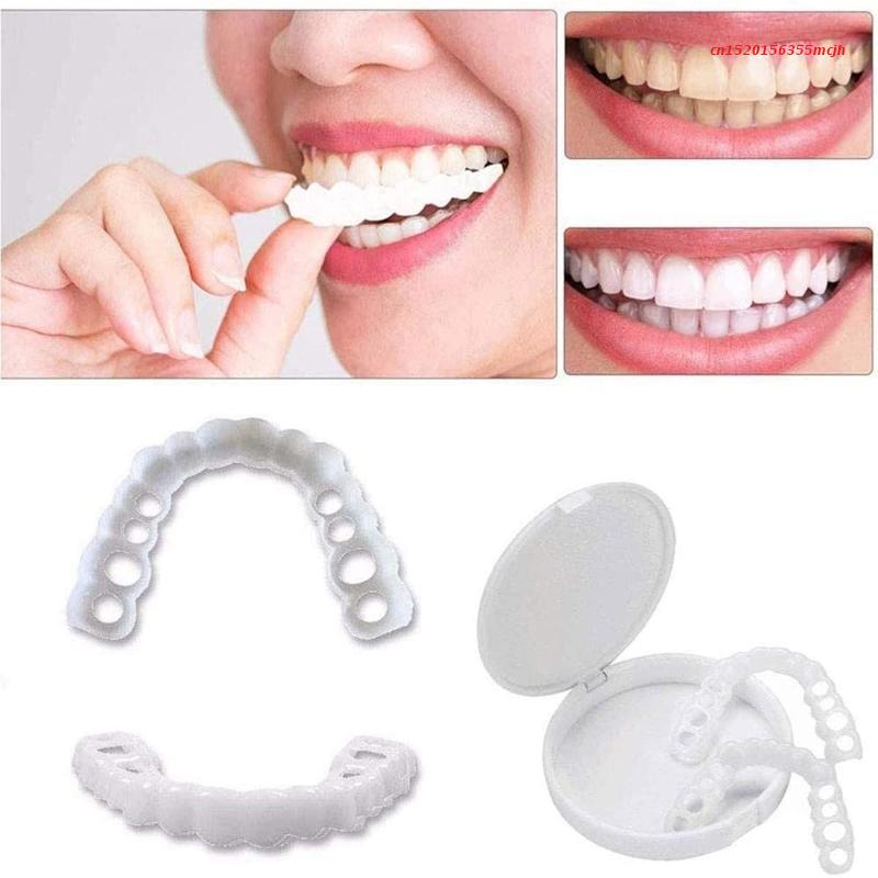 Prótese Dental - Kit Completo (Superior+Inferior) (TOTALMENTE AJUSTÁVEL A DIFERENTES ARCADAS DENTÁRIAS)