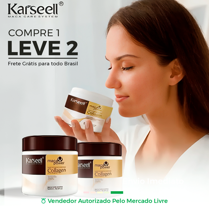 (COMPRE 1 E LEVE 2!) Máscara de Colágeno Alemã - Karseell® 536g [Restauração Completa e Permanente]