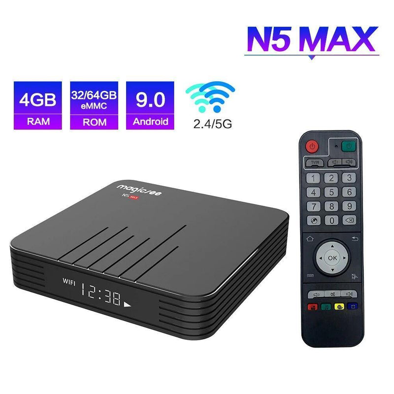 Android TV Box + Controle - Magicsee N5 Max