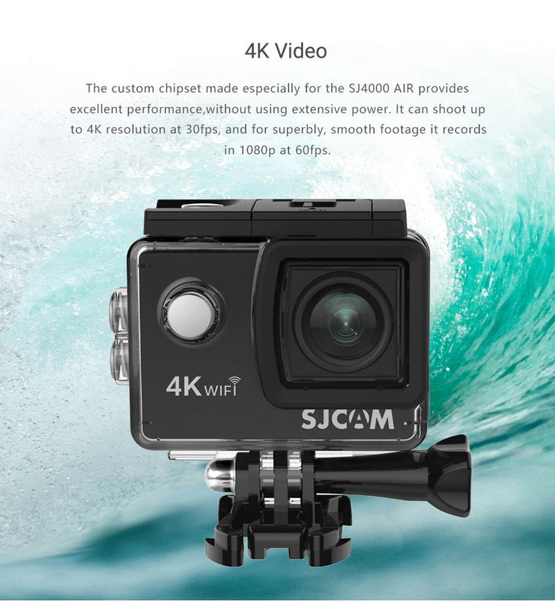 Original SJCAM SJ4000 AIR 4K Câmera de Ação Full HD Allwinner 4K 30FPS WIFI 2.0"