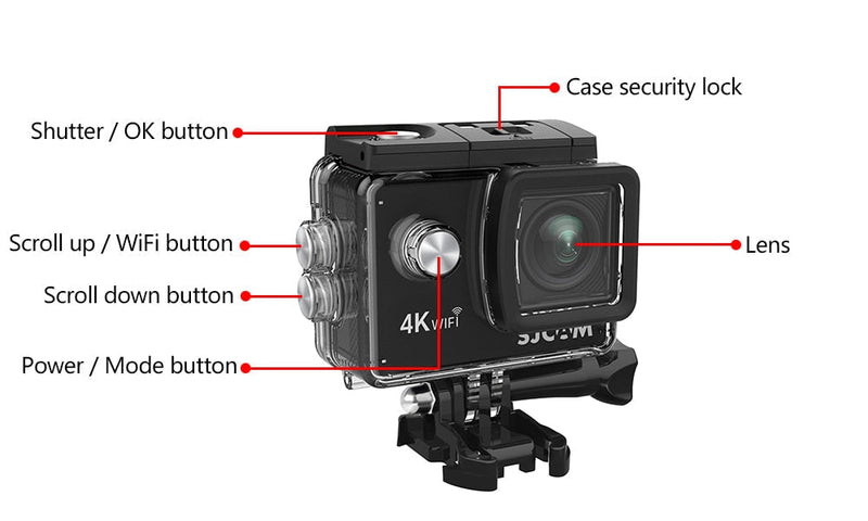 Original SJCAM SJ4000 AIR 4K Câmera de Ação Full HD Allwinner 4K 30FPS WIFI 2.0"