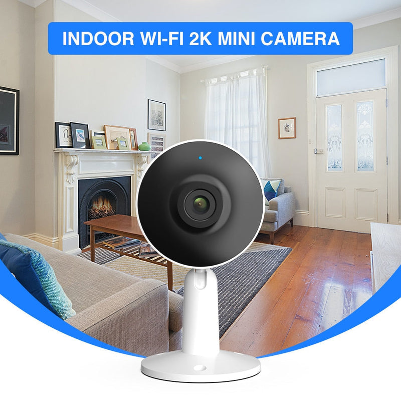 Laxihub UHD 3MP IP Mini Câmera de segurança Monitor 2K Wifi