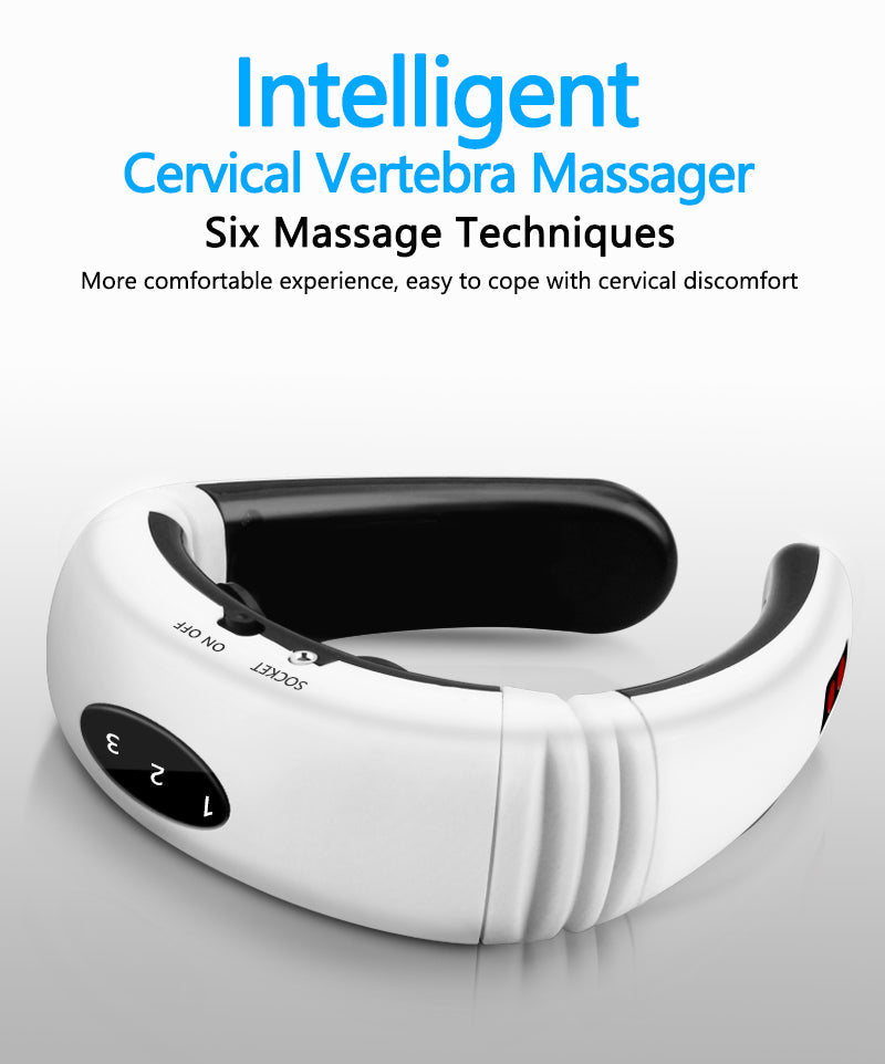 Massageador Pescoço Ombro Elétrico Shiatsu Portátil Cervical