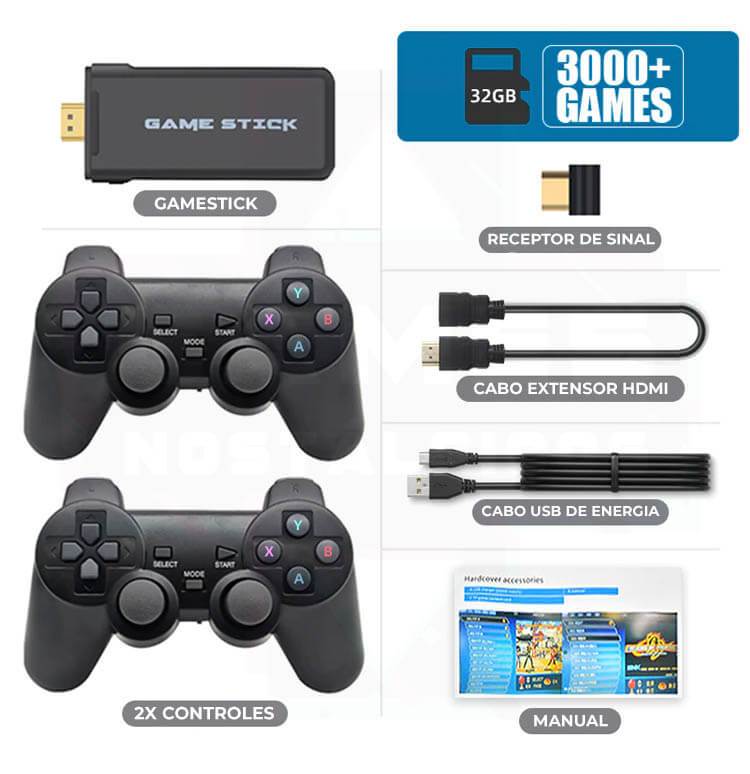 Vídeo Game Stick Retrô Original 4k HD 10000 jogos