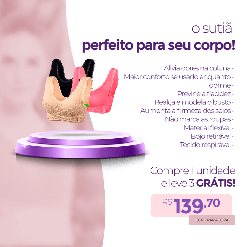 COMPRE 1 LEVE 3 - Sutiã Postura Elegante Upchest®