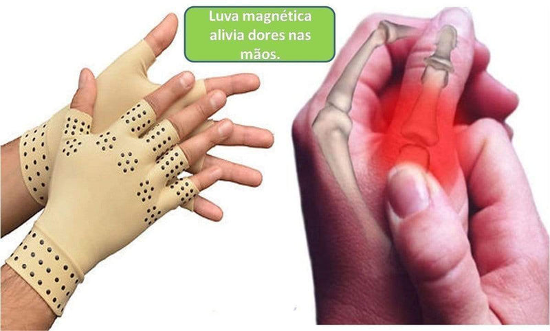 Luva Magnética - Tratamento para Artrite, Tendinite e Reumatoide